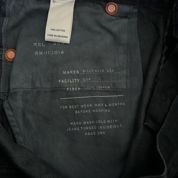 Men’s NWT Dark Denim Billy Reid Slim Cut Jeans-Size 40 - Picture 7 of 7